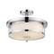 Z-Lite Savannah 2 Light Semi Flush Mount, Chrome & Matte Opal 465SF14-CH - alternate 3